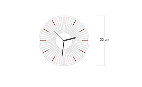 Estante de pared de bambú MU con reloj de madera natural