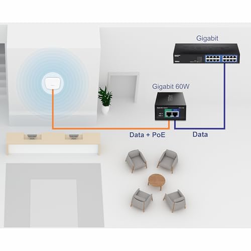 Image of TRENDnet Gigabit PoE++ Injector, TPE-117GI, NDAA Compliant, Supplies 15.4W, 30W, and 60W, Network a Device Up to 100m(328 ft), Supports IEEE 802.3af,802.at, Plug & Play, Black