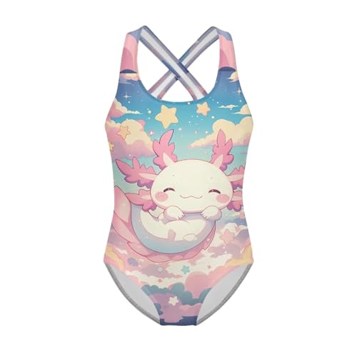 Image of Girls One Piece Swimsuit Teens Cross Back Summer Beach Wear for 5-14Y