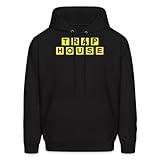 Spreadshirt Trap House Life Waffle Funny Men's Hoodie, S, black