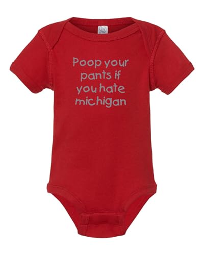 Image of Campus Originals Ohio State Fan Poop Your Pants If You Hate Michigan Funny Baby Bodysuit Shower Gift