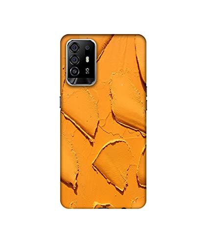 Image of Amazon Brand - Solimo Designer Yellow Texture Wall 3D Printed Hard Back Case Mobile Cover for Oppo F19 Pro Plus 5G / Oppo A94 5G
