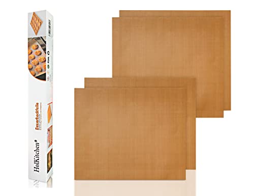 Backpapier Wiederverwendbar, Dauerbackfolie, Set Backofen Folie, Backpapier Backblech, Dauerbackfolie, 4er Set (2 x 40x33cm, 2 x 40x36cm)