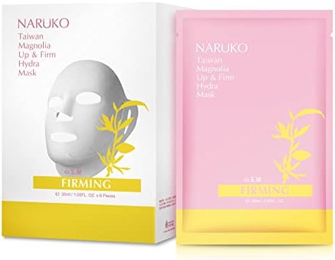 Naruko Magnolia brightening and firming 3D face lifting facial mask - reduce dark spots, fades wrinkles and boosts collagen Provides intensive hydration and adds radiance 白玉蘭向上緊緻美白拉提面膜