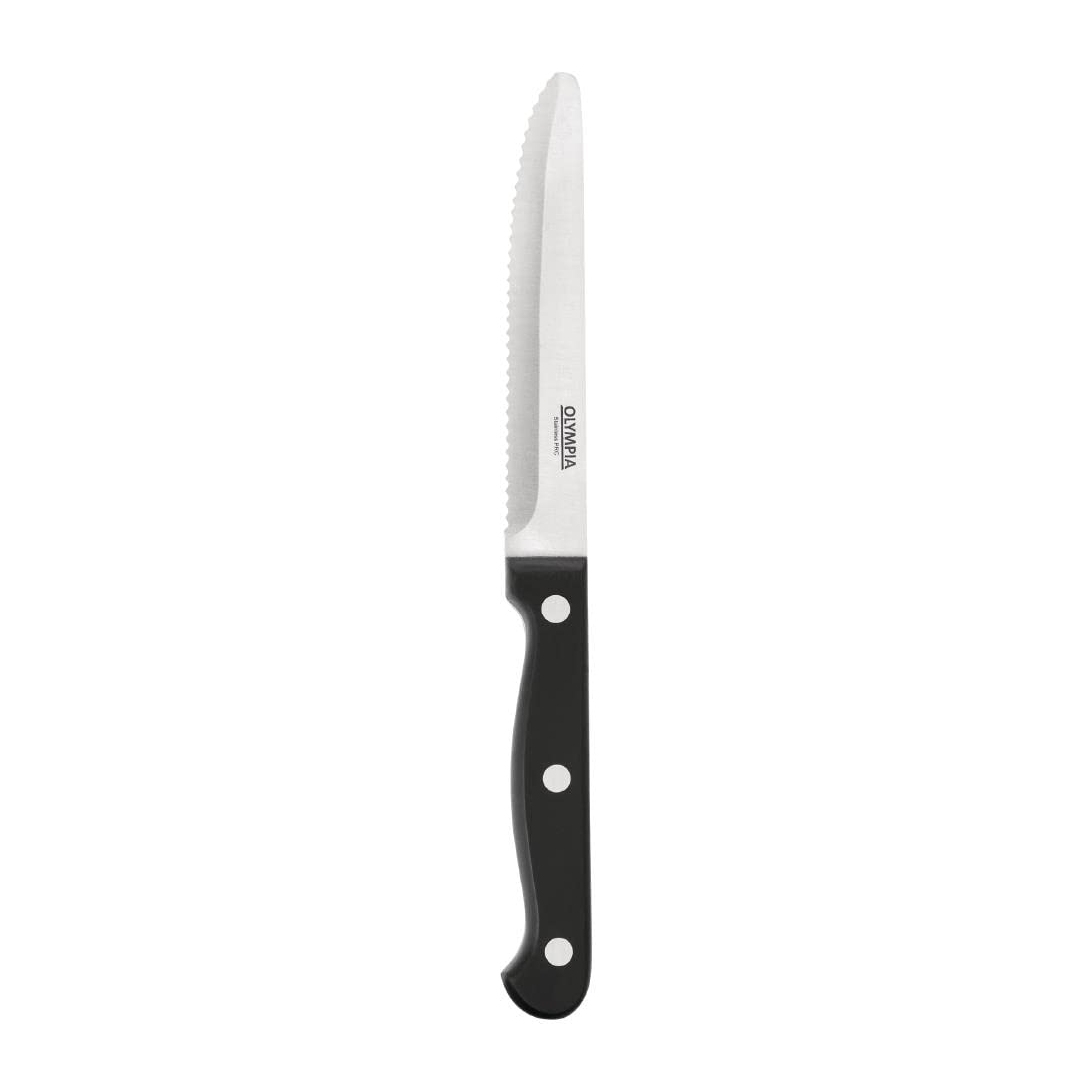 Olympia Rounded Steak Knives Black (12 pack)
