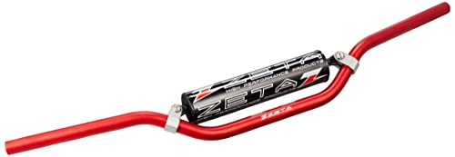 ZETA(ジータ) CXハンドルバー φ22.2ｍｍ MX-123 バーエンドキャップ・バーパッド付属 レッド