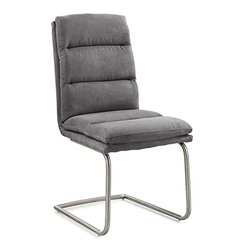 expendio Schwingstuhl Judith 1 Microfaser anthrazit Gestell Edelstahl...