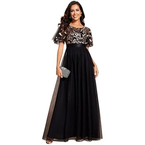 Ever-Pretty Sequin Ruffle Sleeve Dress Cover