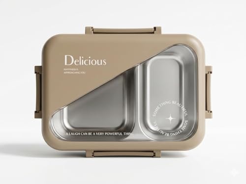 Image of Modern Stainless Steel Tiffin Box with Compartments | Leakproof Lunch Container | BPA-Free Bento Box for Office, School & Picnic Use (Premium Lunch Box)
