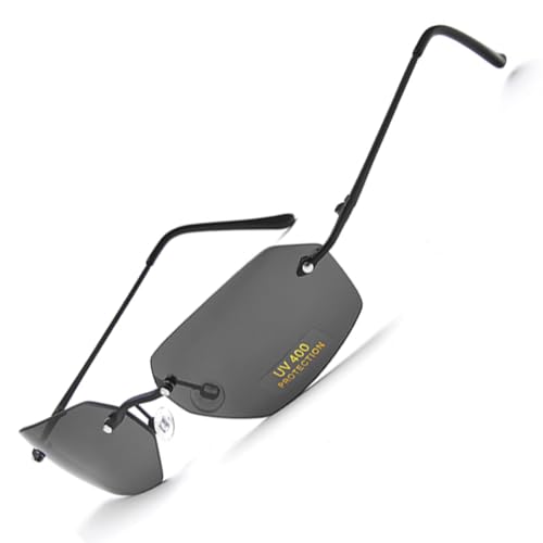 PLOPLO Matrix Square Sunglasses men Ultralight Rimless