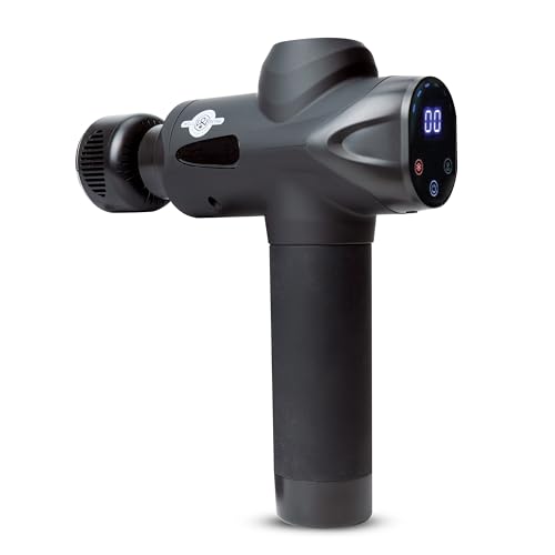 Well Being Rechargeable Hot & Cold Massage Gun with 7 Massage Heads & Carry Case