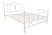 DHP Bombay Metal Bed Frame, Vintage Design and Includes Metal Slats, Full Size, White
