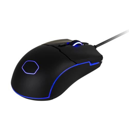 Image of Cooler Master CM110 RGB Wired Gaming Mouse - 6000 DPI Optical Sensor, Ambidextrous Claw /Palm Grip Design, 6 Buttons - Matte Black
