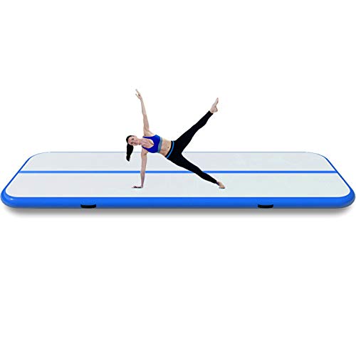 BuoQua Airtrack Gimnasia 600x100x10CM Colchonetas Gimnasio 20FT Alfombra Inflable Colchoneta Inflable de Gimnasia Alfombra de Entrenamiento sin Bomba