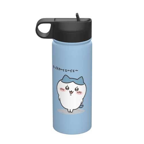 ステンレスカップ ちいかわ ハチワレ コーヒーカップ 車用 タンブラー かわいい 大容量 保温 保冷 真空断熱 蓋付き 水筒 ウォーターボトル 取っ手付き 持ち運びやすい スポーツ アウトドア オフィス 家庭用 車用 男女兼用 誕生日プレゼント 500ml