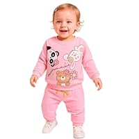Conjunto Moletom Bebê Menina – Escolha Seu Modelo, com Estampas Fofas e Conforto Infantil Bebê Feminino Frio Inverno. (Jardim Divertido, 1 (veste 6 a 12 meses))