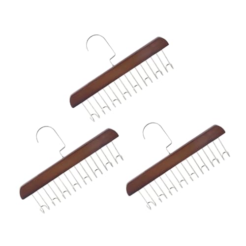 Cabilock 3pcs Multipurpose Closet Hanger with Hooks Space-Saving Belt and Tie Organizer for Scarves Lingerie and Accessories Versatile Wardrobe Storage