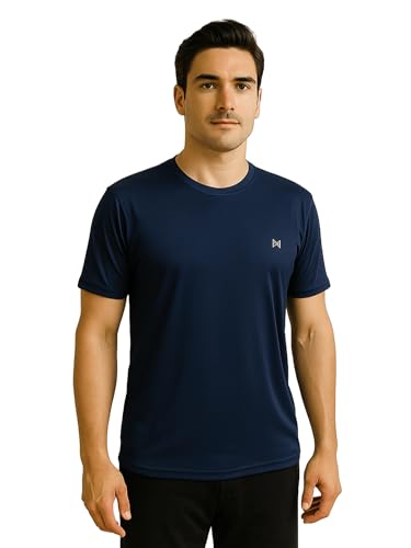 Image of Force NXT Men's Premium Microfiber Fabric Solid T-Shirt | Round Neck Half-Sleeves T-Shirt for Men | Sweat Wicking with Label Free for Daily Uses