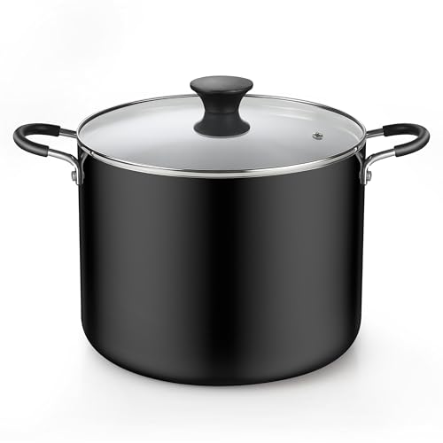 Cook N Home 10.5 Quart Non Stick Stock Pot with Lid, Large Pots for Cooking