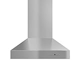 ZLINE 42' Professional Ducted Wall Mount Range Hood in Stainless Steel with Crown Molding (667CRN-42)