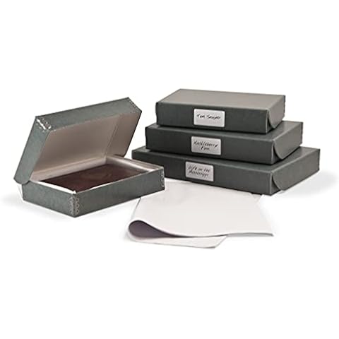 Gaylord Archival Blue/Grey Unbuffered Rare Book Preservation Kit - 5 3/4W x 8 1/4L x 2" H Cover