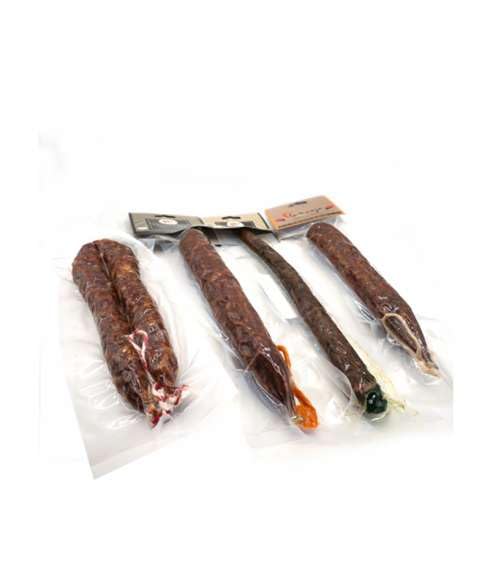 DEGUSTA TERUEL. Lote de Navidad de Embutido con Longaniza. Fuet y Salchichón.