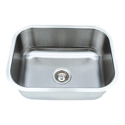Wells Sinkware Cmu2318-9 Craftsmen Series Stainless Steel Kitchen Sink, 23" 18 Gauge, Brushed Matte Finish #TOP1