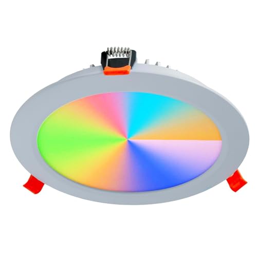 KIT cromoterapia faretto pannello LED 36W DMX 24V controllo vocale RGB + luce bianca incasso box doccia, foro 16cm WiFi controllo vocale, APP, smartphone