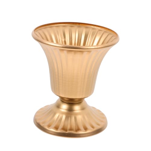 OUNONA Iron Flower Utensils European Style Vintage Urn Vase for Table Centerpiece Roman Column Planter for Indoor Decorative Plant Holder Creative Flower Pot for Wedding Party Decoration