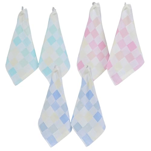 ROKZELT 6PCS Muselinas Bebe Algodon 25 x 25, Toallitas de Muselina para Bebés Toallas Suaves para Bebés, Recién Nacidos, Toallitas Algodón, Multicolor