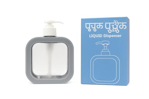 Image of Liquid Soap Dispenser | Refillable Pump Bottle for Hand Wash, Dish Wash, Shampoo, Conditioner, Shower Gel | Bathroom & Kitchen Use | Transparent Plastic | 300ml