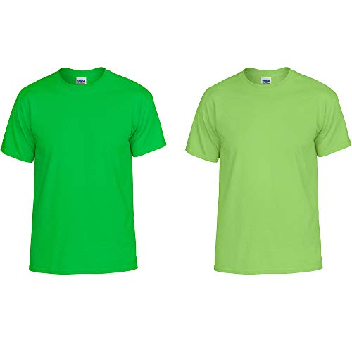 Image of 5.6 oz. 50 /50 T-Shirt (G800) Safety Green, 5XL