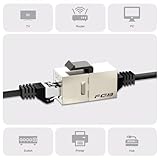 FGB 10 Pack Cat6 Shielded Keystone Coupler, Female to Female RJ45 Keystone Jack, Ethernet Keystone Coupler in Silver - Image 4