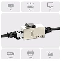 FGB RJ45 Kupplung Cat6 Keystone Koppler Modul, 10 Stück, Silber – Ansicht 4