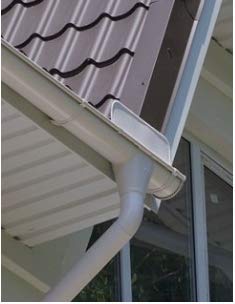 Prallblech "verzinkt" von Roofart (Gerade für 6 tlg Rinne)
