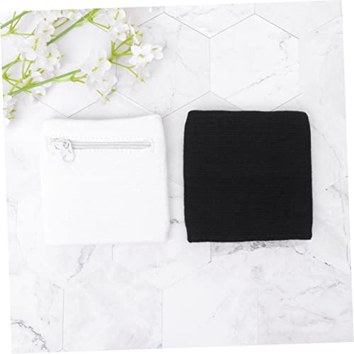 TOYANDONA 4pcs Sports Wristband Zipper Wallet Breathable Pocket Sweatband for Gym Running Outdoor Sports Key Coin Holder Wrist Wallet for Men2