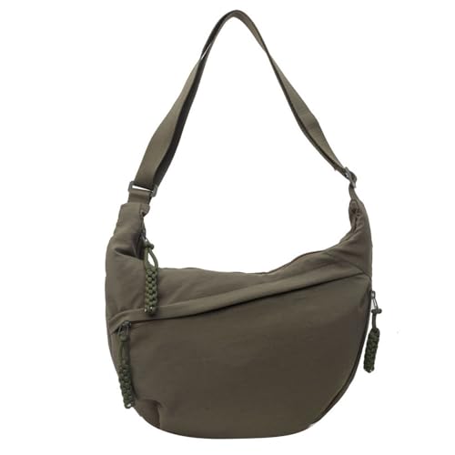 Sac à bandoulière en demi-lune grand sac besace croisé mixte