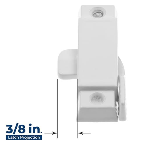 Image of Prime-Line F 2590 Sash Lock for Vertical and Horizontal Sliding Windows - Replace Broken Sash Locks for Additional Home Security, 2-1 /4 inch Mounting Hole Centers, White Diecast (Single Pack)