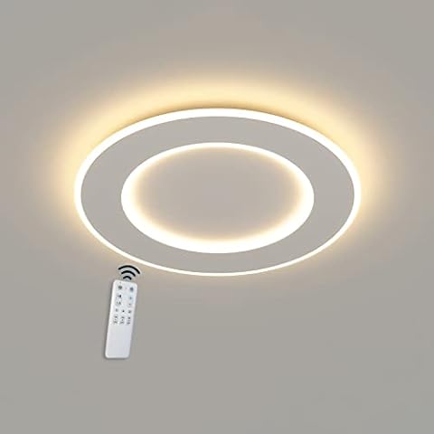 Dimmable LED Ceiling Light with Remote Control, Round Modern Slim LED Ceiling Lights, 3000K-6000K 32W LED Ceiling Lamp Fixture for Living Room Bedroom Kid Room Kitchen Dining room Office, Φ15.7 Inch Cover