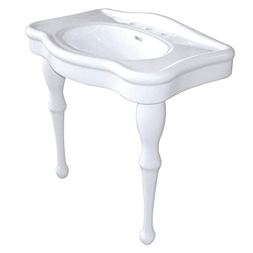 Kingston Brass Vpb5328 Imperial Console Sink, 33 1/2"L X 31 7/8"W X 21 1/4"H, White #TOP6
