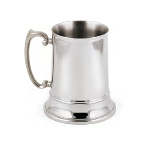 StainlessLUX 73211 Brilliant Double-walled Stainless Steel Large Beer Mug (16 Oz) - Quality Barware for Your Enjoyment Cover