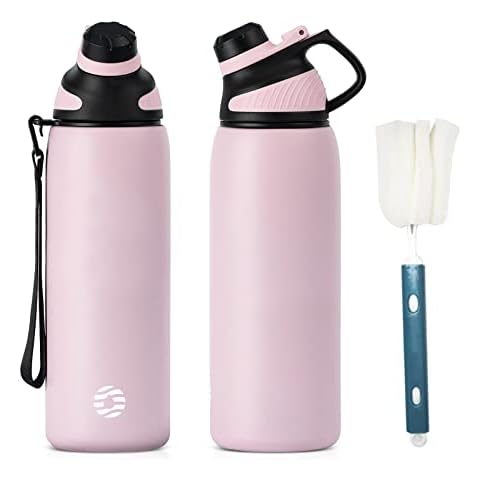 FJbottle Edelstahl Trinkflasche Sport mit Magnetischem Deckel 1L Cover