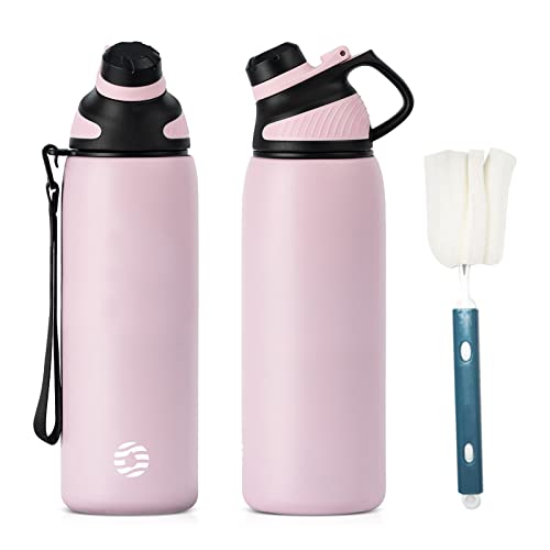 Fjbottle Gourde Isotherme avec Couvercle Magnétique - 400ml/600ml/800ml/1L/1.5L - Bouteille Isotherme Étanche sans BPA, Gourde Inox Bouche Standard, Gourde Enfant pour Sport, Gym, Voyage