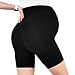 Walifrey Women's Maternity Shorts with Pockets Over The Belly,Pregnancy Yoga Pants Activewear Biker Shorts Casual Hot Pink XL
