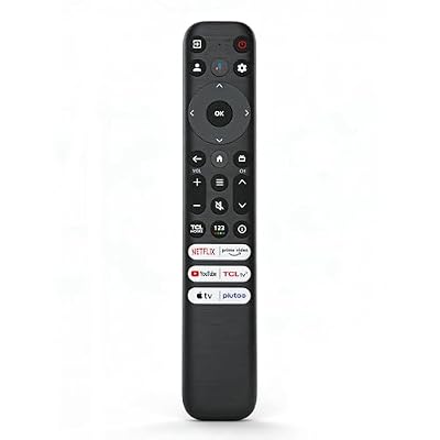 RC813 Remote Control Compatible with TCL Google TV LED QLED 4K UHD Smart TVs Replacement S4 S5 Q6 QM7 Series, 40ft Range, Netflix Shortcut Large Button Design