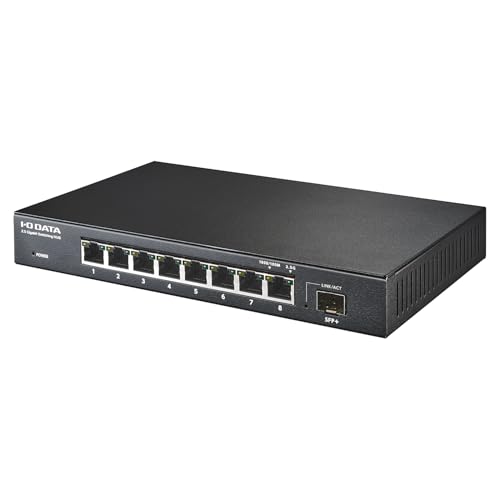 I-O DATA BSH-GP08MB 8ポートスイッチングハブ BSH-GP08MB 給電対応8ポートPoEスイッチ I ・O DATA(アイ・オー