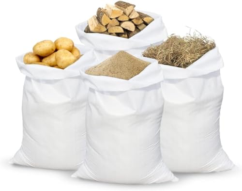 20 Packs Sandbags Polypropylene Sand Bags Empty Woven UV Sandbag for flooding Sand Bags Flood Protection Store Bags for Grain Garbage18.9 x 29.5
