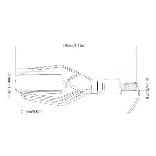Feu de signalisation Universel pour Motos Clignotant LED Ambre