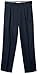 Amazon Essentials Men's Classic-Fit Expandable-Waist Pleated Dress Pant, Navy, 52W x 28L