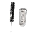 IWOWHERO 1 Set Smoker Gas Bbq Pellets Griddle Cover Bundle Electric Gas Kit Machine Oven Pellet Grill Pit Tubes Stash Hibachi Grill Portable Seals Lid Grills Pipe Silver 304 Stainless Steel